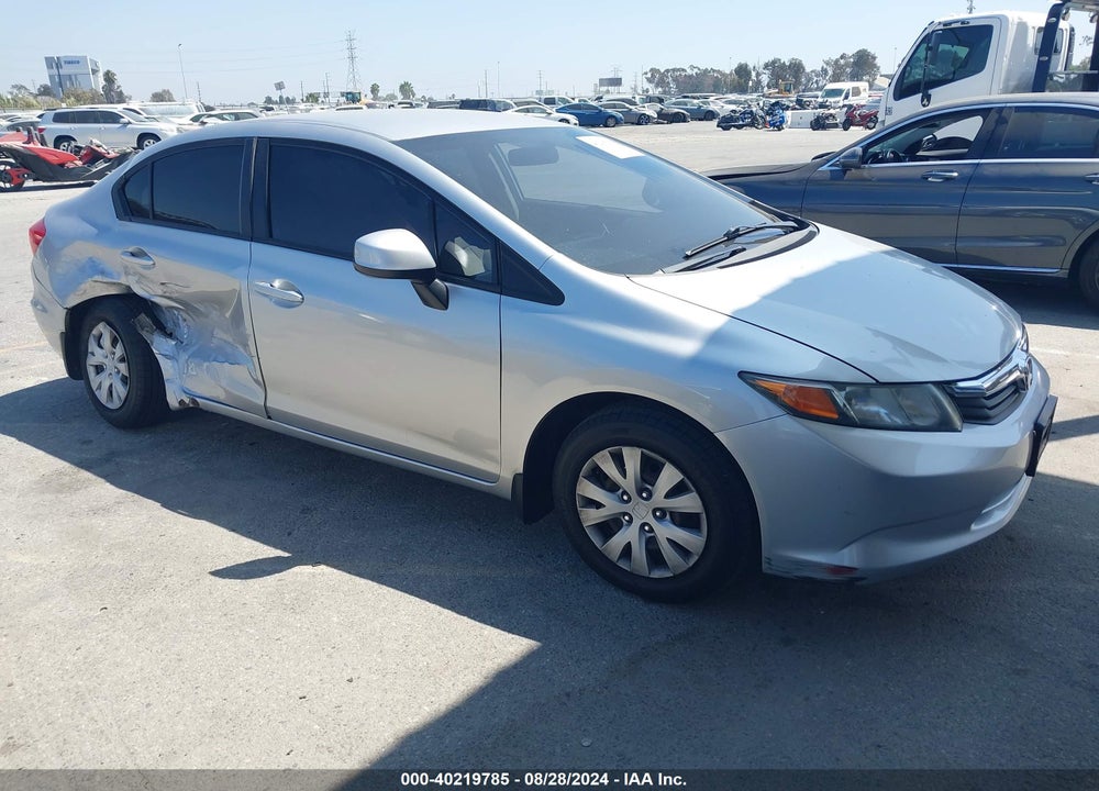2012 HONDA CIVIC LX VIN: 19XFB2F51CE076891
