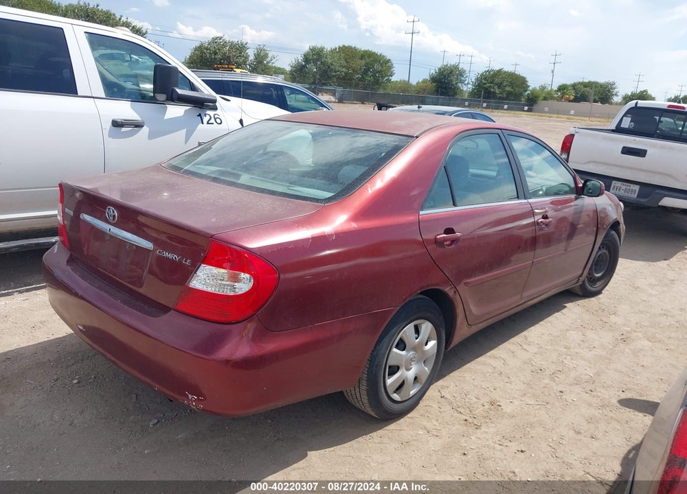 2004 TOYOTA CAMRY LE VIN: 4T1BE32K94U297127