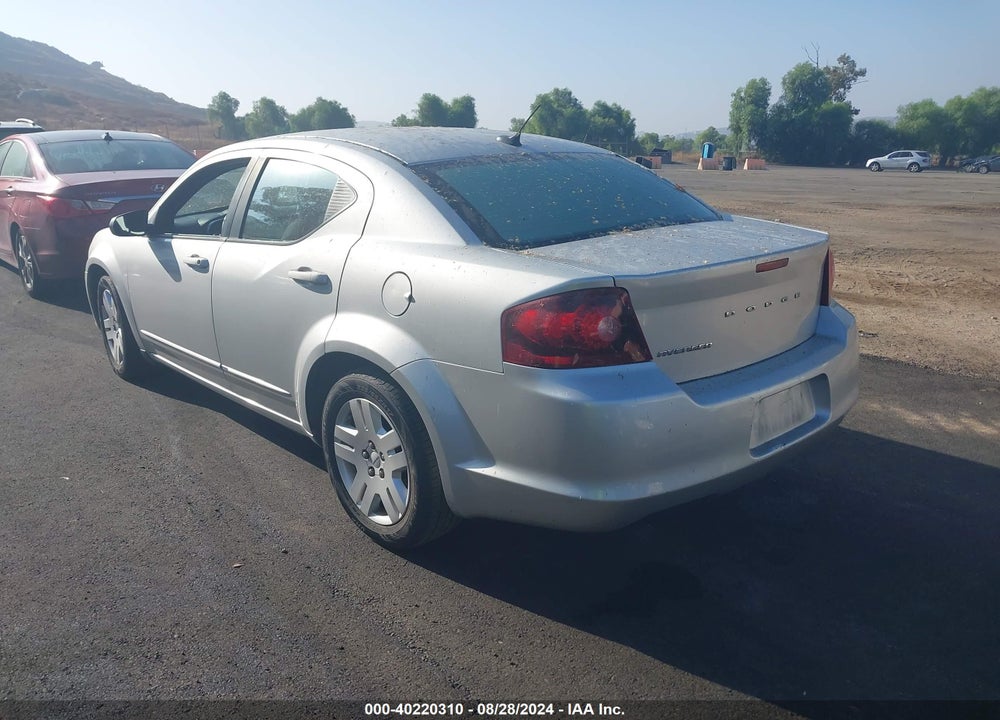 2012 DODGE AVENGER SE VIN: 1C3CDZAB4CN237303