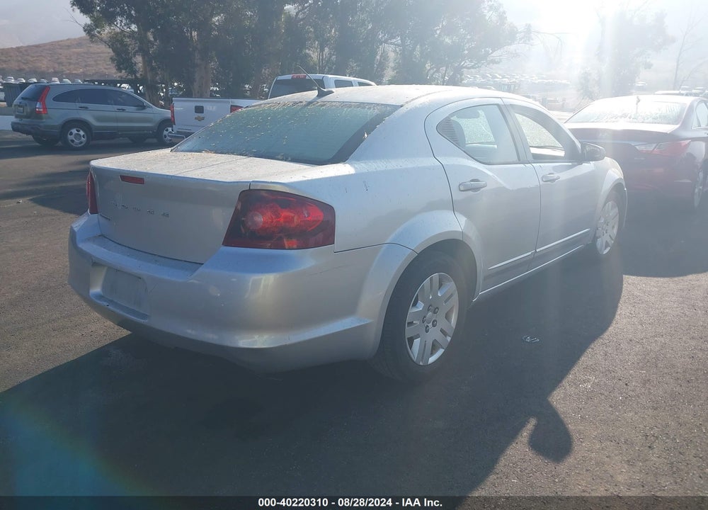 2012 DODGE AVENGER SE VIN: 1C3CDZAB4CN237303