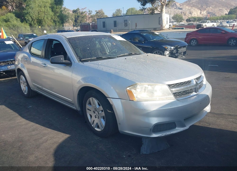 2012 DODGE AVENGER SE VIN: 1C3CDZAB4CN237303