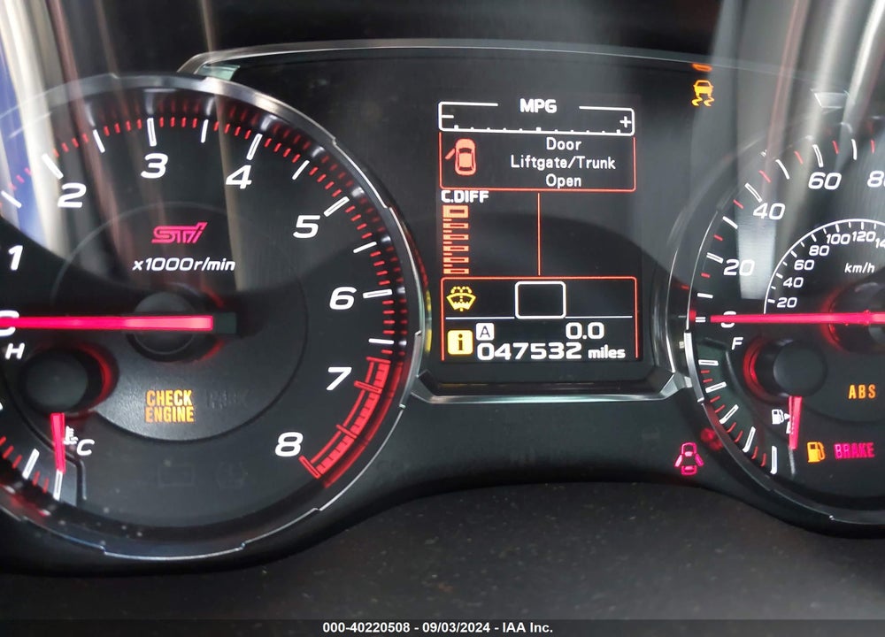 2019 SUBARU WRX STI VIN: JF1VA2S67K9800556