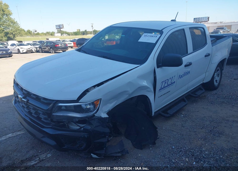 2022 CHEVROLET COLORADO 2WD SHORT BOX WT VIN: 1GCGSBEA0N1333015