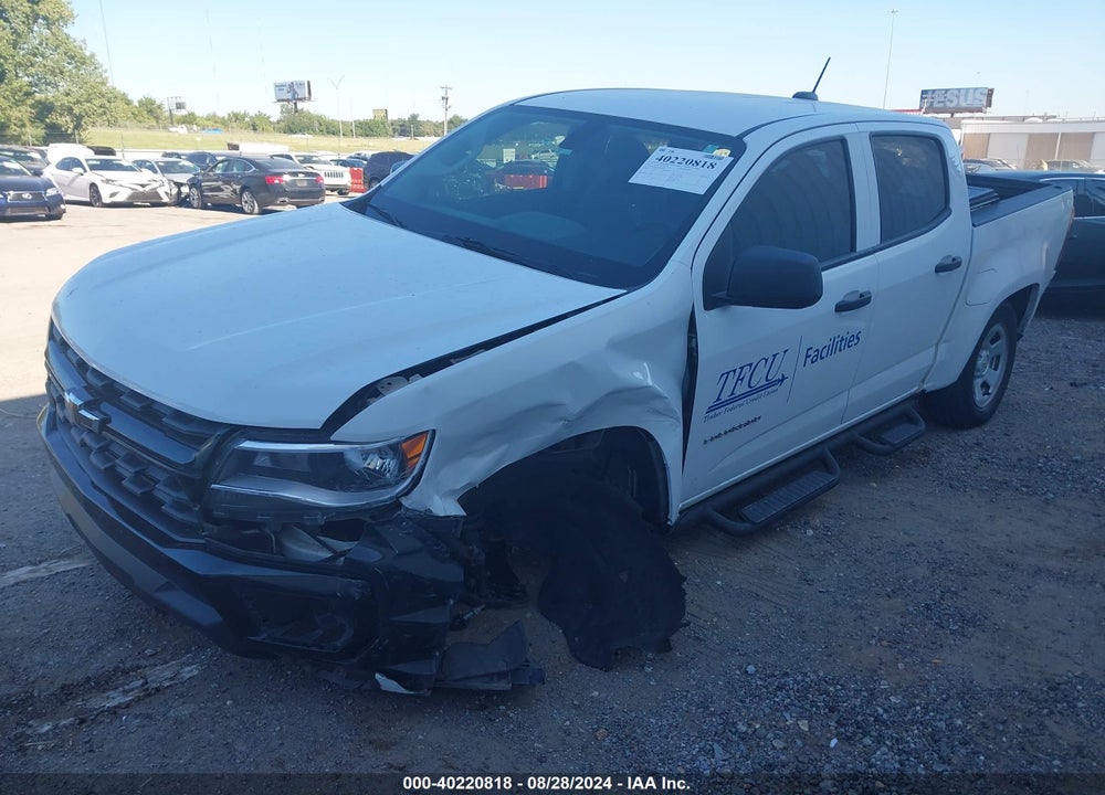 2022 CHEVROLET COLORADO 2WD SHORT BOX WT VIN: 1GCGSBEA0N1333015