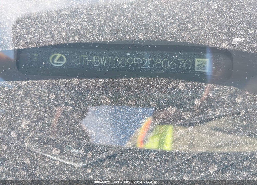 2015 LEXUS ES 300H VIN: JTHBW1GG9F2080670