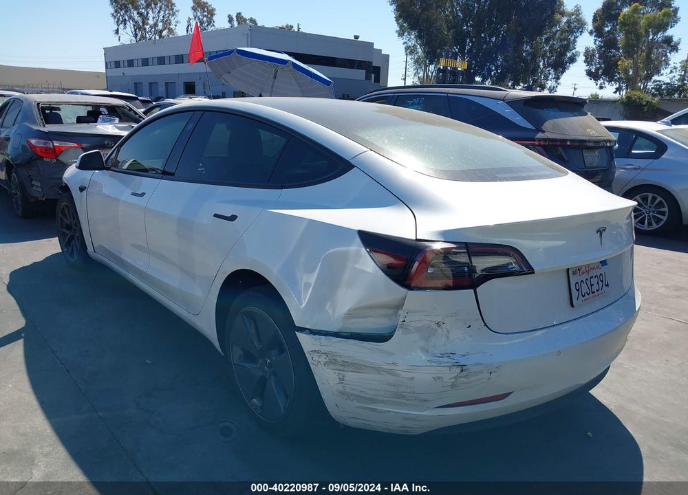 2022 TESLA MODEL 3 REAR-WHEEL DRIVE VIN: 5YJ3E1EA8NF331438