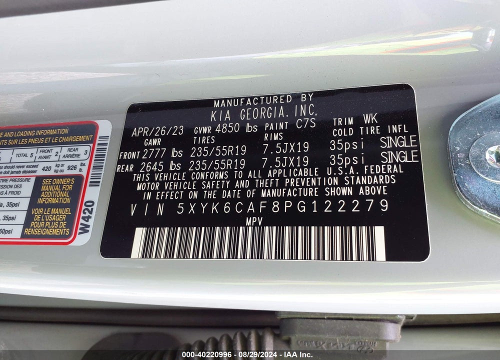 2023 KIA SPORTAGE X LINE VIN: 5XYK6CAF8PG122279