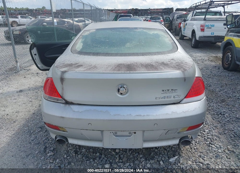 2005 BMW 645CI VIN: WBAEH73465B215929