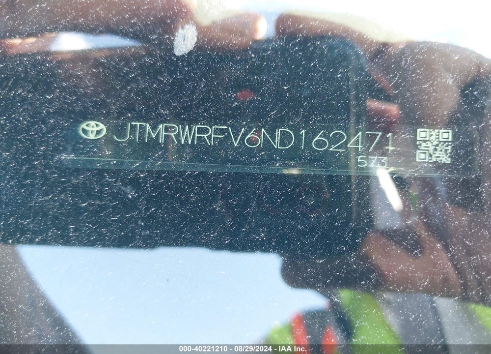 2022 TOYOTA RAV4 HYBRID XLE VIN: JTMRWRFV6ND162471