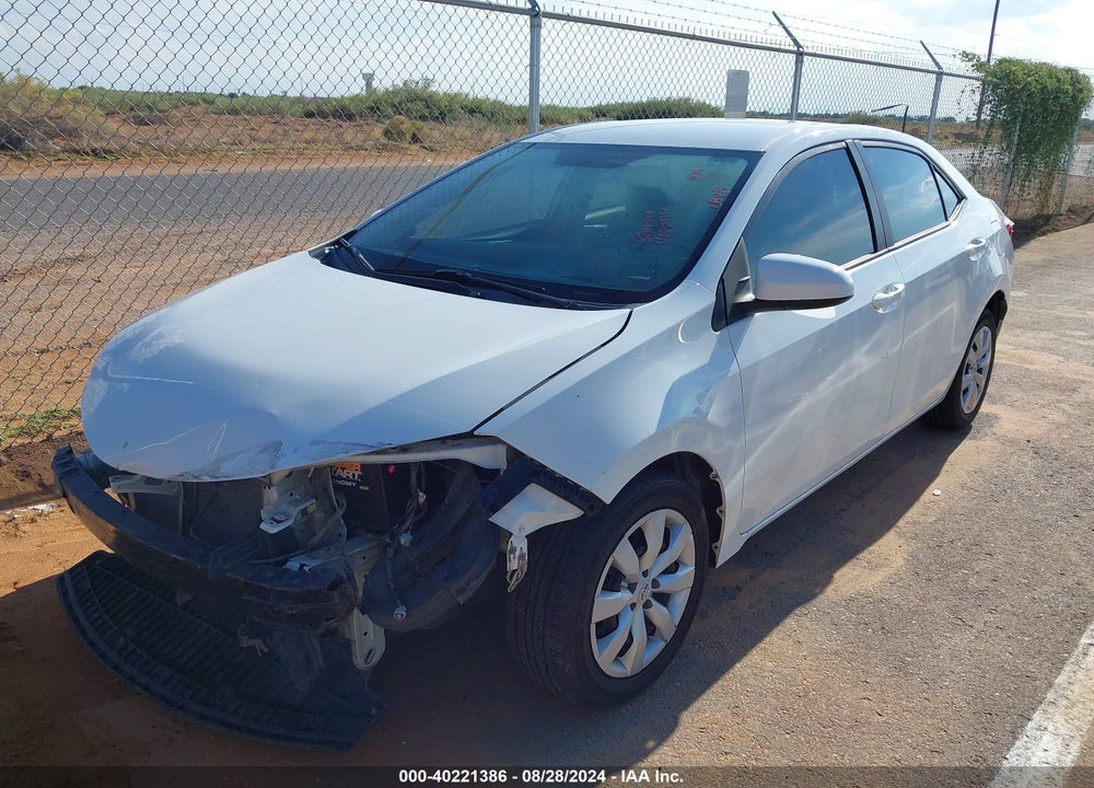 2016 TOYOTA COROLLA LE VIN: 5YFBURHE9GP558186