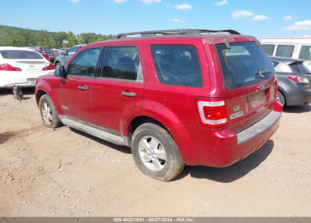 2008 FORD ESCAPE XLS/XLS MANUAL VIN: 1FMCU02Z98KC33139