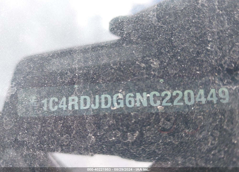 2022 DODGE DURANGO GT AWD VIN: 1C4RDJDG6NC220449