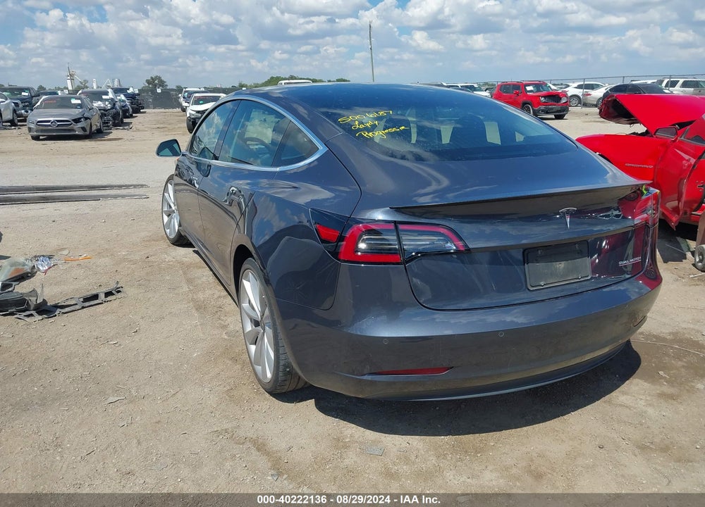2019 TESLA MODEL 3 LONG RANGE/PERFORMANCE VIN: 5YJ3E1EB9KF469638