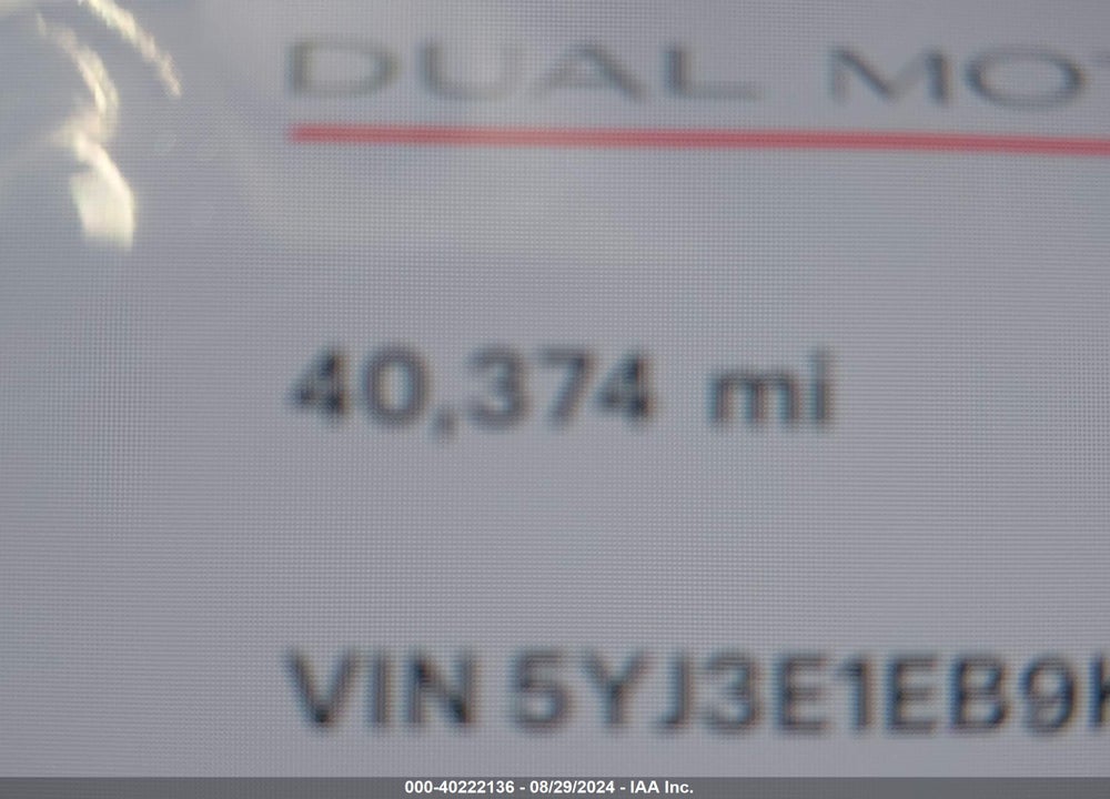 2019 TESLA MODEL 3 LONG RANGE/PERFORMANCE VIN: 5YJ3E1EB9KF469638