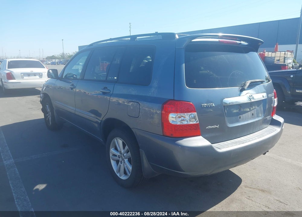 2006 TOYOTA HIGHLANDER HYBRID LIMITED V6 VIN: JTEEW21A360008539