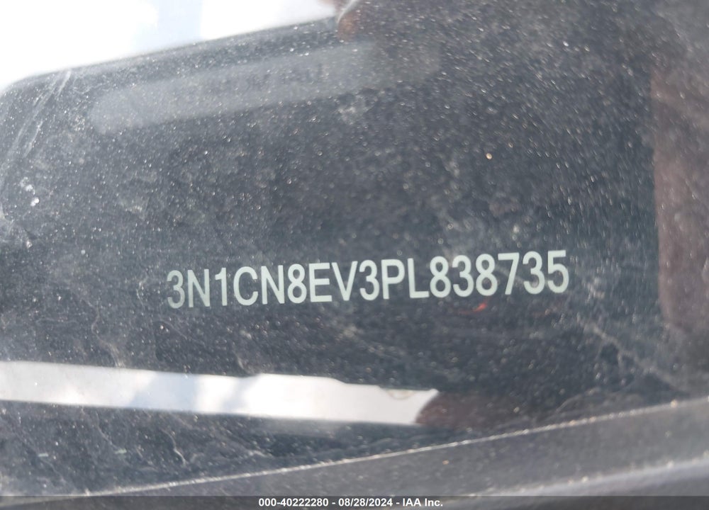 2023 NISSAN VERSA 1.6 SV XTRONIC CVT VIN: 3N1CN8EV3PL838735