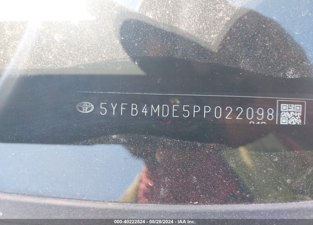 2023 TOYOTA COROLLA LE VIN: 5YFB4MDE5PP022098