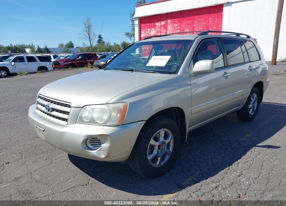 2002 TOYOTA HIGHLANDER VIN: JTEHD21A620012002