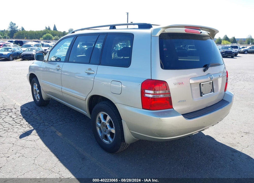 2002 TOYOTA HIGHLANDER VIN: JTEHD21A620012002