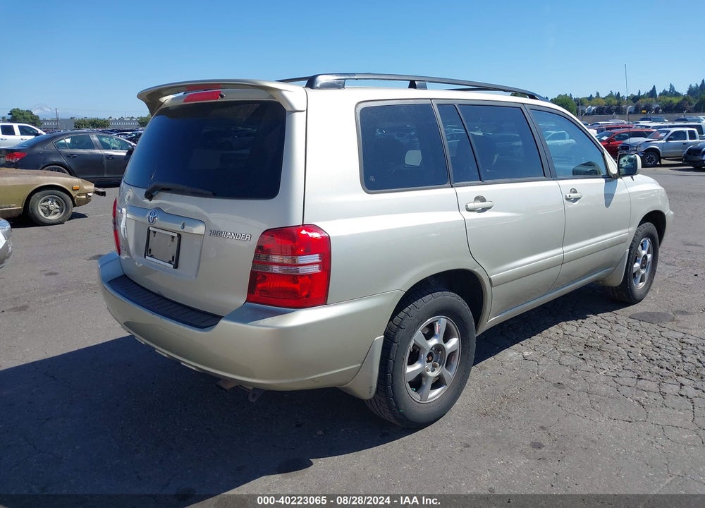 2002 TOYOTA HIGHLANDER VIN: JTEHD21A620012002
