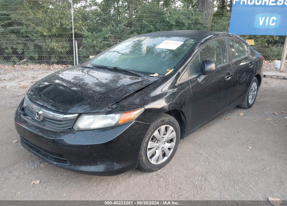 2012 HONDA CIVIC LX VIN: 19XFB2F53CE003649