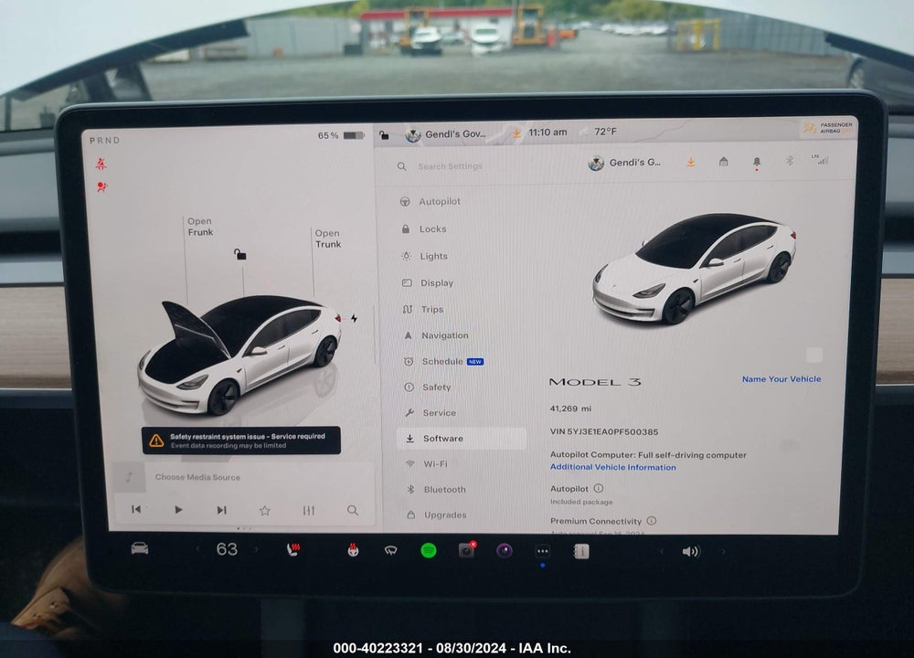 2023 TESLA MODEL 3 REAR-WHEEL DRIVE VIN: 5YJ3E1EA0PF500385