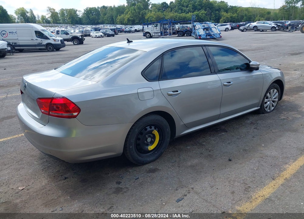 2012 VOLKSWAGEN PASSAT 2.5L S VIN: 1VWAP7A33CC106072