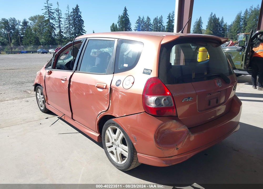 2008 HONDA FIT VIN: JHMGD38638S074184