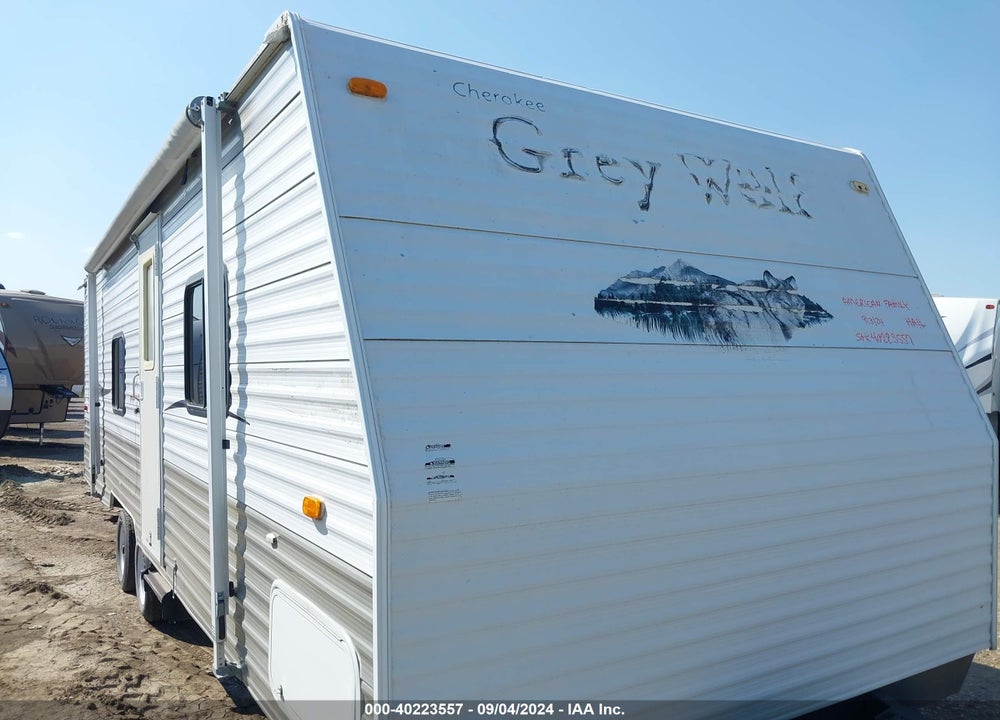 2008 FOREST RIVER GREY WOLF TRAVEL TRAILER VIN: 4X4TCKB218K008004