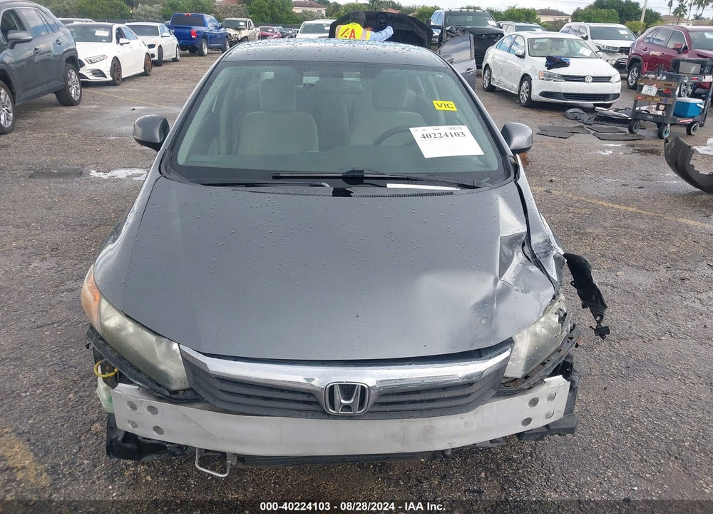 2012 HONDA CIVIC LX VIN: 19XFB2F54CE104599