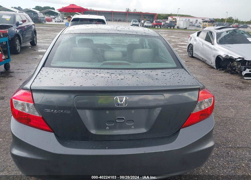2012 HONDA CIVIC LX VIN: 19XFB2F54CE104599