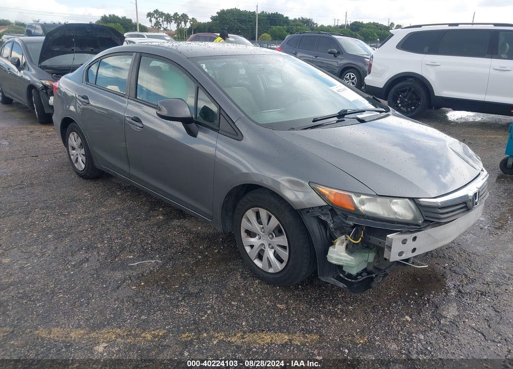 2012 HONDA CIVIC LX VIN: 19XFB2F54CE104599