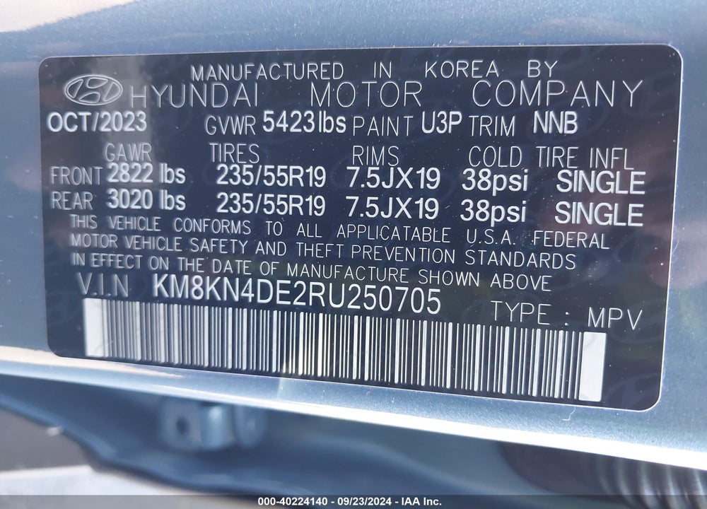 2024 HYUNDAI IONIQ 5 SEL VIN: KM8KN4DE2RU250705