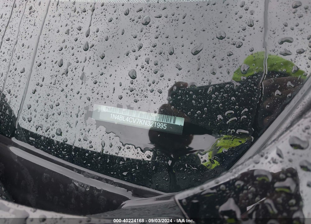 2019 NISSAN ALTIMA 2.5 SR VIN: 1N4BL4CV7KN321995
