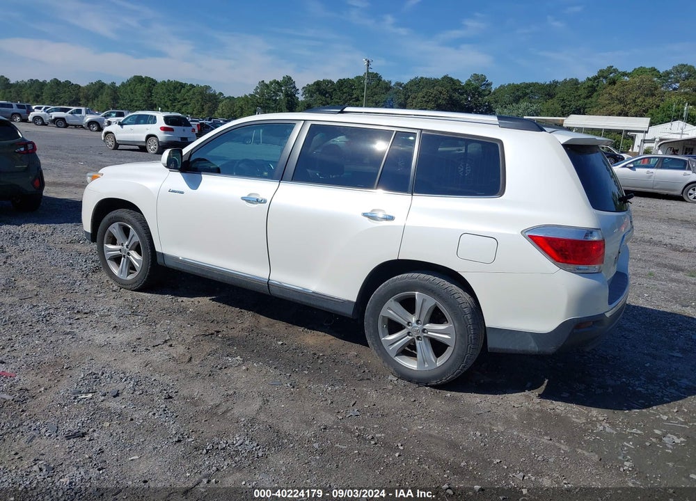 2013 TOYOTA HIGHLANDER LIMITED V6 VIN: 5TDDK3EHXDS276099