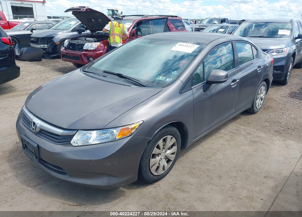 2012 HONDA CIVIC LX VIN: 19XFB2F53CE348440