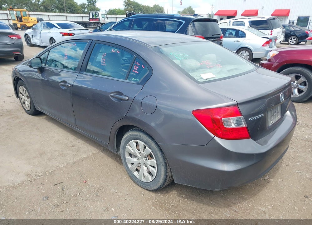 2012 HONDA CIVIC LX VIN: 19XFB2F53CE348440