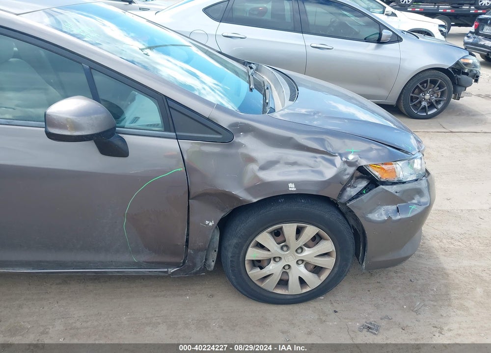 2012 HONDA CIVIC LX VIN: 19XFB2F53CE348440