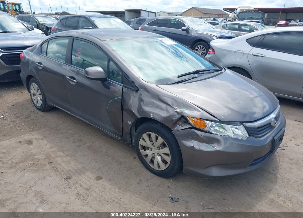 2012 HONDA CIVIC LX VIN: 19XFB2F53CE348440