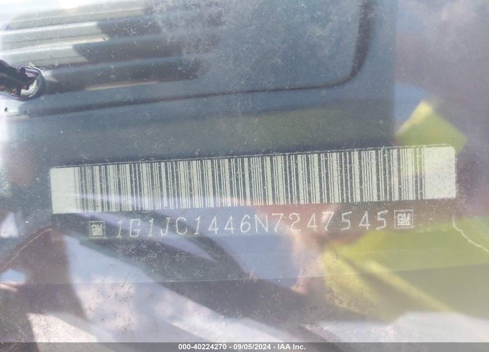 1992 CHEVROLET CAVALIER VL/RS VIN: 1G1JC1446N7247545