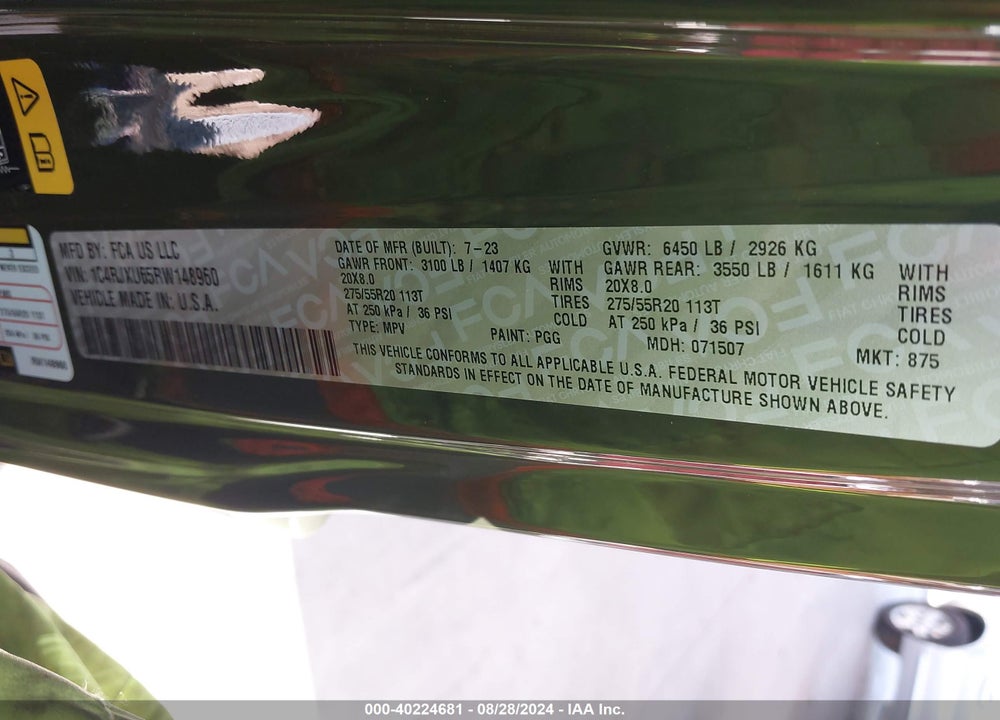2024 JEEP WRANGLER 4XE SUMMIT 4XE VIN: 1C4RJXU65RW148960