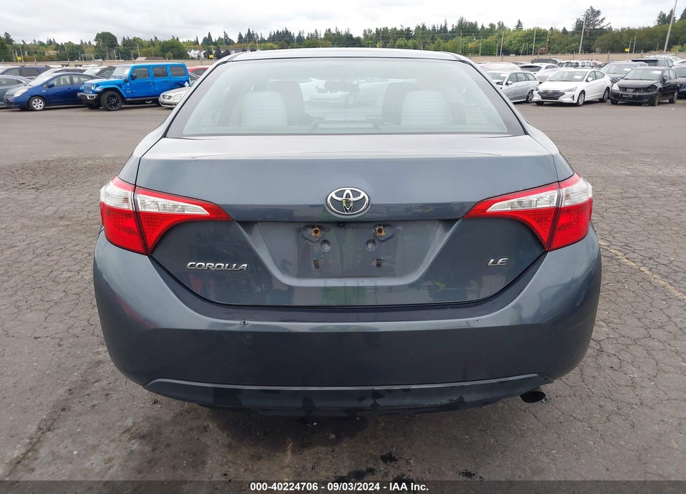 2016 TOYOTA COROLLA LE VIN: 2T1BURHE3GC602828