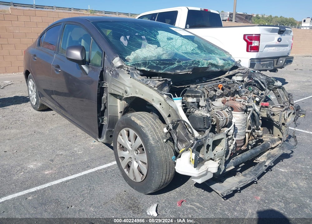 2012 HONDA CIVIC LX VIN: 19XFB2F51CE354382