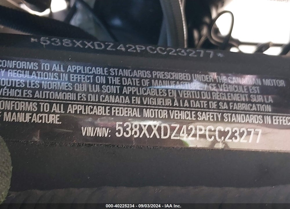 2023 ZERO MOTORCYCLES INC FX VIN: 538XXDZ42PCC23277