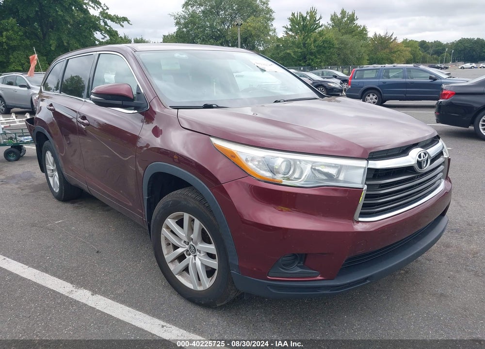 2016 TOYOTA HIGHLANDER LE V6 VIN: 5TDBKRFH3GS318397