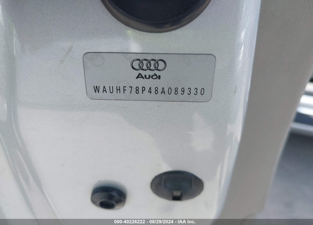 2008 AUDI A3 2.0T VIN: WAUHF78P48A089330