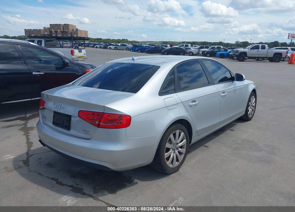 2014 AUDI A4 2.0T PREMIUM VIN: WAUBFAFL3EN039672