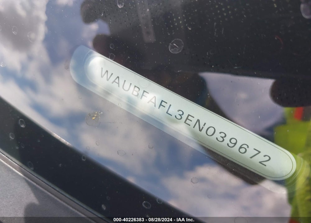 2014 AUDI A4 2.0T PREMIUM VIN: WAUBFAFL3EN039672