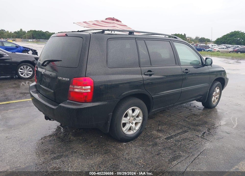 2001 TOYOTA HIGHLANDER V6 VIN: JTEGF21AX10025016
