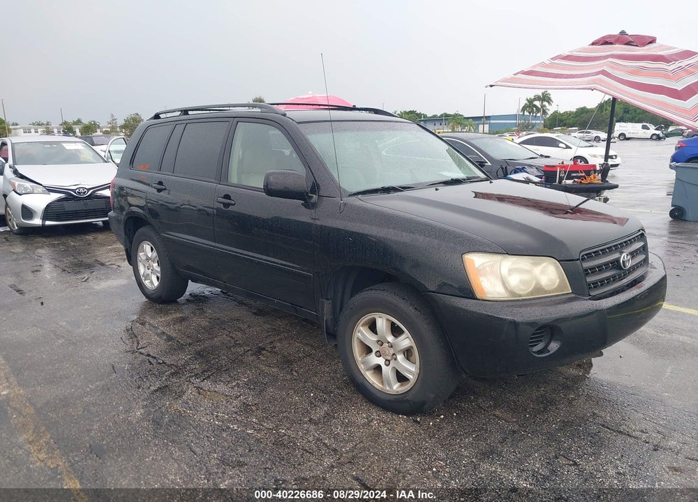 2001 TOYOTA HIGHLANDER V6 VIN: JTEGF21AX10025016